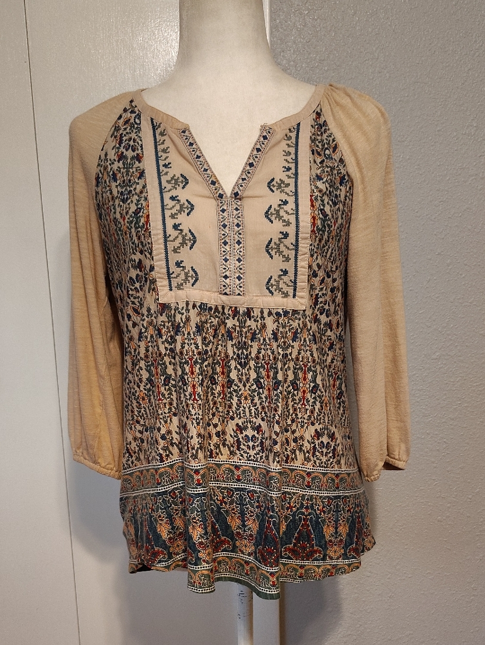 Vintage America Boho Tunic Blouse - Med